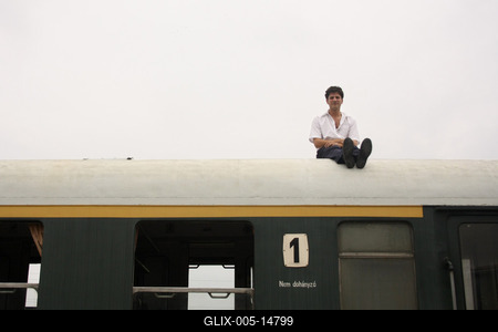 Állomás - A Duna TV saját gyártású sorozata-stock-foto