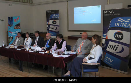 Londoni olimpia - az MTVA sajtótájékoztatója-stock-foto