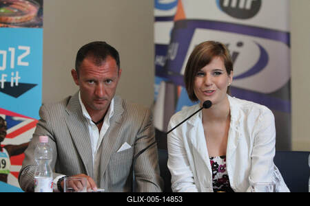 Londoni olimpia - az MTVA sajtótájékoztatója-stock-foto