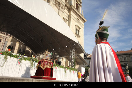 Augusztus 20 - Körmenet-stock-foto