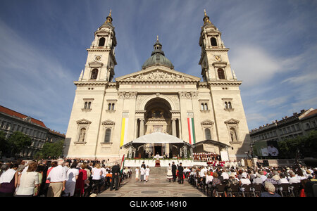 Augusztus 20 - Körmenet-stock-foto