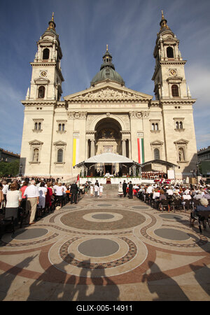 Augusztus 20 - Körmenet-stock-foto