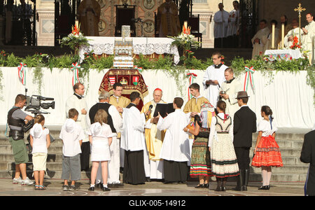 Augusztus 20 - Körmenet-stock-foto