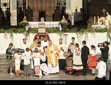 Augusztus 20 - Körmenet-stock-foto