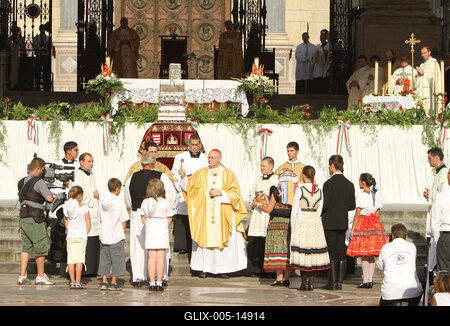 Augusztus 20 - Körmenet-stock-foto