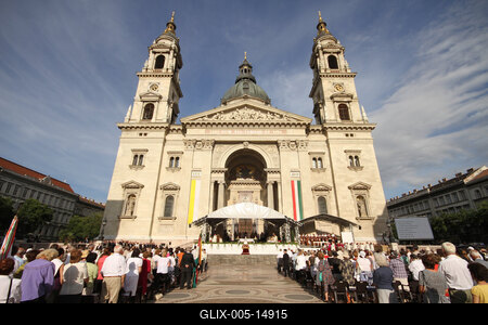 Augusztus 20 - Körmenet-stock-foto
