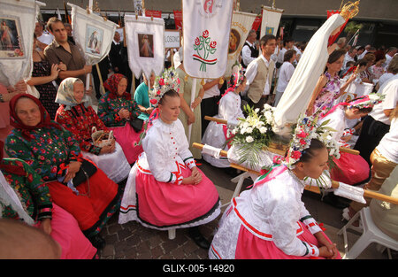 Augusztus 20 - Körmenet-stock-foto