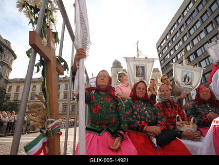 Augusztus 20 - Körmenet-stock-foto