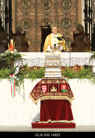 Augusztus 20 - Körmenet-stock-foto