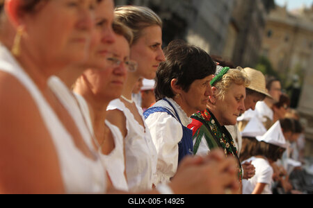 Augusztus 20 - Körmenet-stock-foto