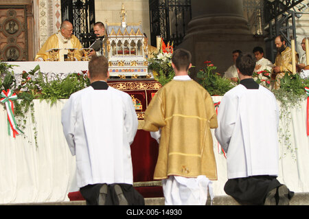Augusztus 20 - Körmenet-stock-foto