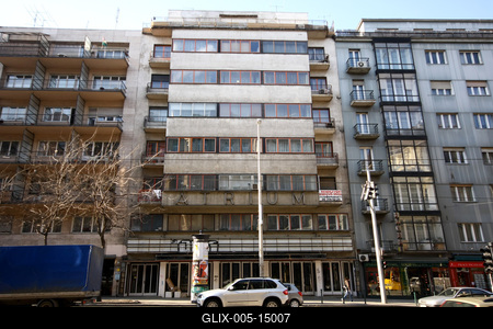 Bauhaus stílusban épült ház-stock-foto