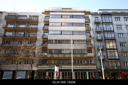 Bauhaus stílusban épült ház-stock-foto