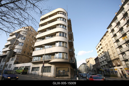 Bauhaus stílusban épült ház-stock-foto