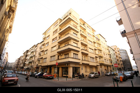 Bauhaus stílusban épült ház-stock-foto