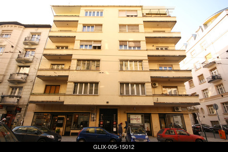 Bauhaus stílusban épült ház-stock-foto