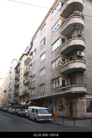 Bauhaus stílusban épült ház-stock-foto