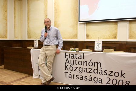 Dr. Beck György a Corvinus Egyetemen-stock-foto