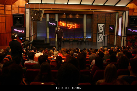 A Beugró című televíziós műsor felvétele-stock-foto