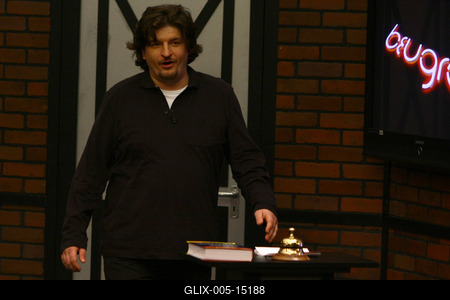 A Beugró című televíziós műsor felvétele-stock-foto