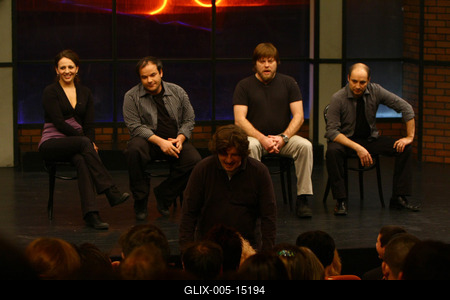 A Beugró című televíziós műsor felvétele-stock-foto