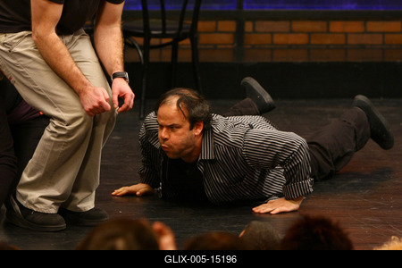 A Beugró című televíziós műsor felvétele-stock-foto