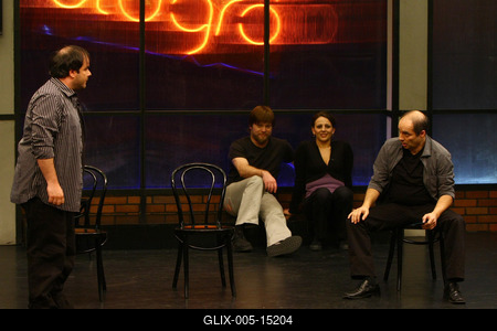 A Beugró című televíziós műsor felvétele-stock-foto