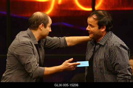 A Beugró című televíziós műsor felvétele-stock-foto