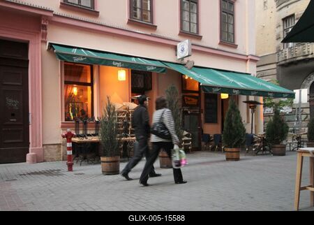 Budapest, Hajós utca-stock-foto