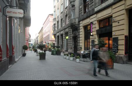 Budapest, Hajós utca-stock-foto