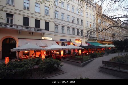 Budapest, Liszt Ferenc tér-stock-foto
