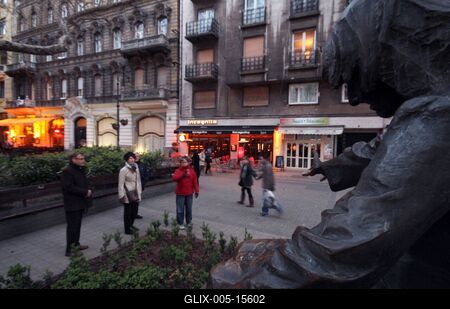 Budapest, Liszt Ferenc tér-stock-foto