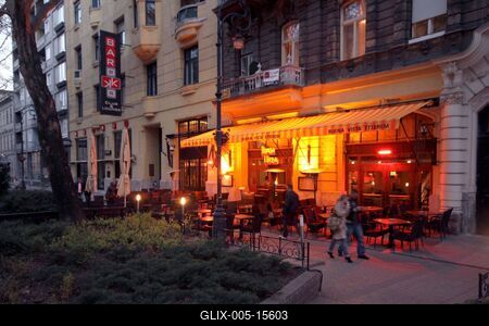 Budapest, Liszt Ferenc tér-stock-foto