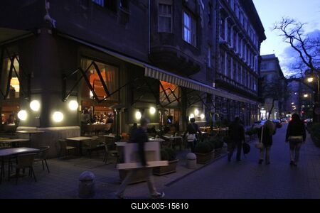 Budapest, Liszt Ferenc tér-stock-foto