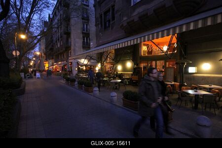 Budapest, Liszt Ferenc tér-stock-foto