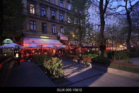 Budapest, Liszt Ferenc tér-stock-foto