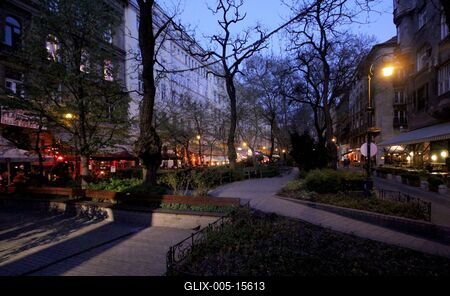 Budapest, Liszt Ferenc tér-stock-foto