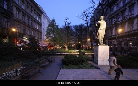 Budapest, Liszt Ferenc tér-stock-foto