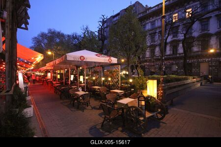 Budapest, Liszt Ferenc tér-stock-foto