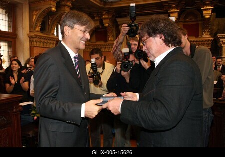 Díszpolgári Cím, Pro Urbe, Budapestért - díjátadó-stock-foto