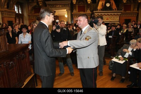 Díszpolgári Cím, Pro Urbe, Budapestért - díjátadó-stock-foto