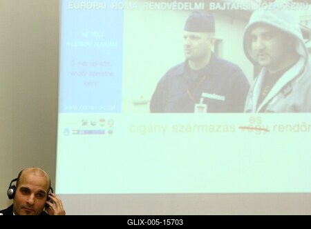 Roma rendvédelmi kampány-stock-foto