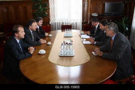 Csáky Pál és Katona Béla találkozója-stock-foto