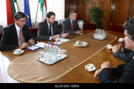 Csáky Pál és Katona Béla találkozója-stock-foto