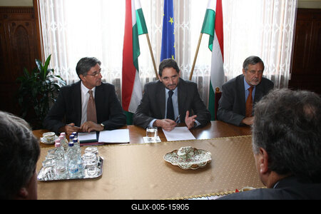 Csáky Pál és Katona Béla találkozója-stock-foto