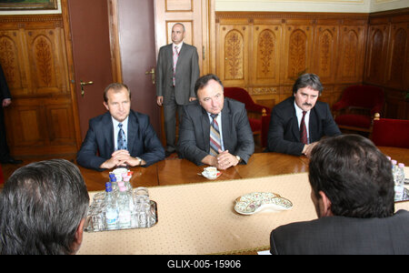 Csáky Pál és Katona Béla találkozója-stock-foto