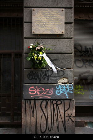 Megemlékezés a Jókai utcában-stock-foto