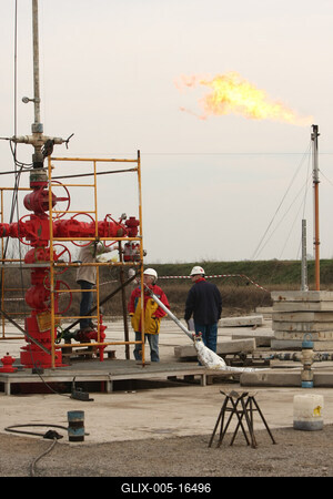 Földgáz-kitermelés, Makói-árok-stock-foto