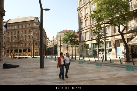 Budapest Főutcája-stock-foto