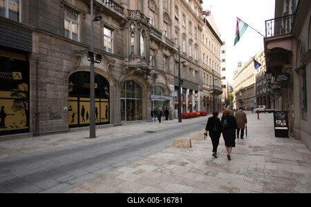 Budapest Főutcája-stock-foto